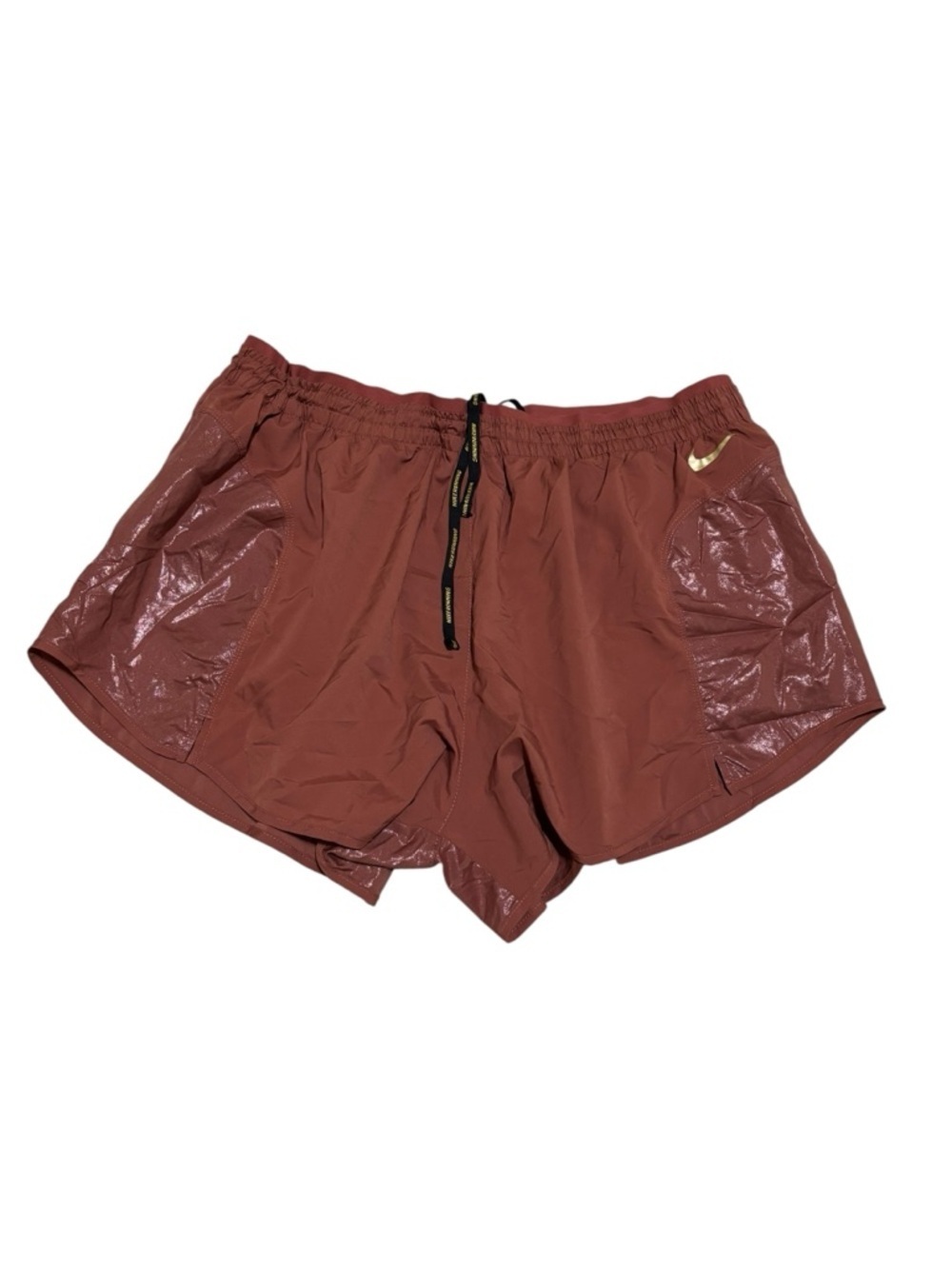 Nike Women's Shiny Rust Brown Athletic Shorts